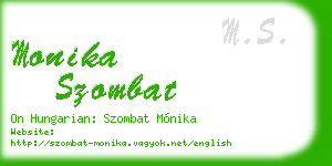 monika szombat business card