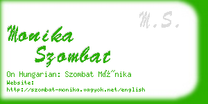 monika szombat business card